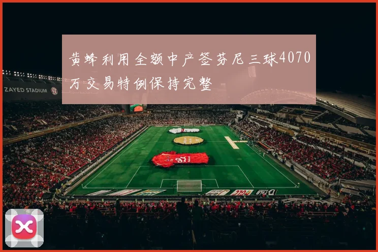 黄蜂利用全额中产签芬尼三球4070万交易特例保持完整
